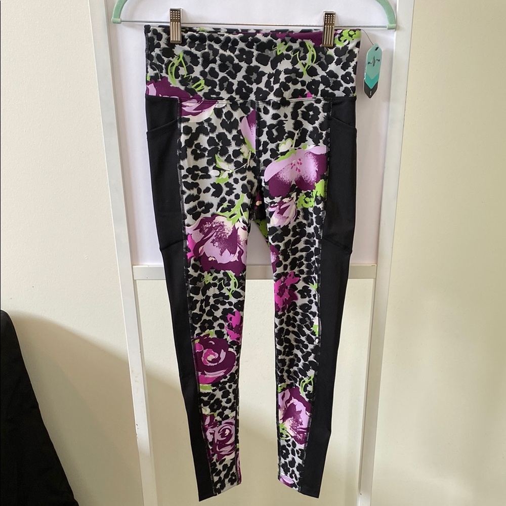 Floral Leopard Print fitness Leggings